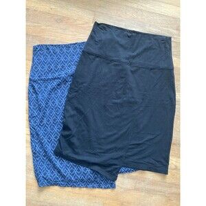 Athleta Bundle of 2 Faux Wrap Skirts MEDIUM Stretch Casual Athleisure
